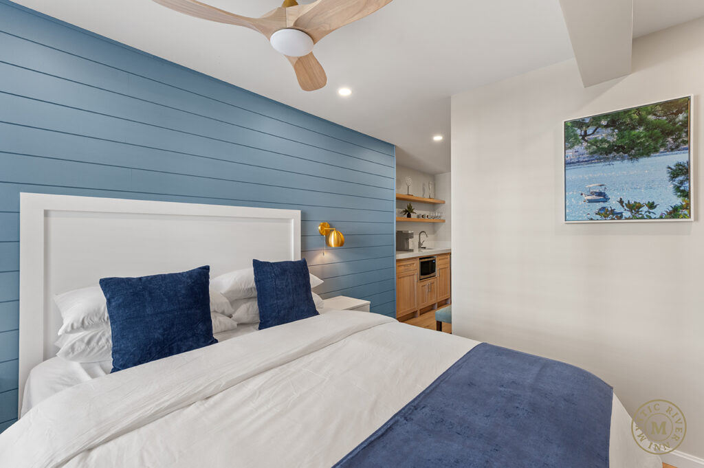 Regatta Suite bedroom area at Mystic River Inn.
