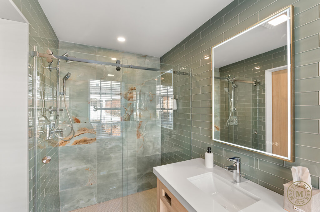 Regatta Suite bathroom at Mystic River Inn.