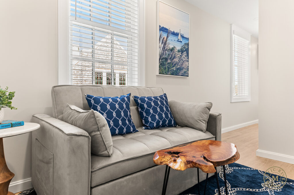 Anchor Suite living room area at Mystic River Inn.