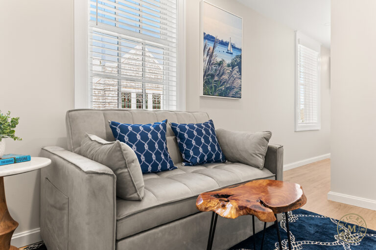 Anchor Suite living room area at Mystic River Inn.